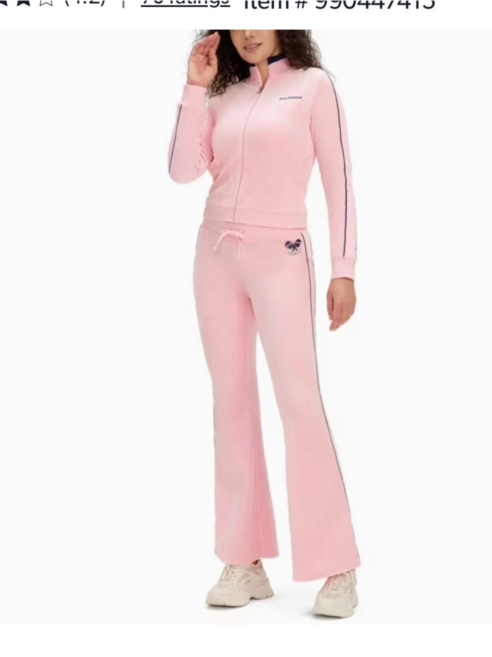 NWT Juicy Couture Pink ‘Juicy Anyone?’cotton velour zip ip jacket &pant set. - Picture 13 of 13
